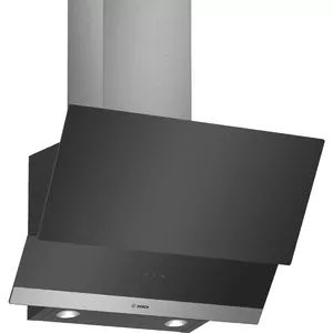 Bosch DWK065G60 кухонная вытяжка Настенный монтаж Черный, Нержавеющая сталь 530 m³/h C