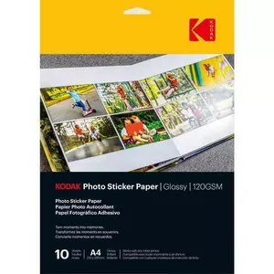 Kodak Photo Sticker papīrs, spīdīgs, 120 gsm, A4x10 (3510645)