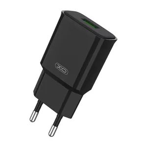 Настенное зарядное устройство XO L92D, 1x USB, 18 Вт, QC 3.0 (черный)