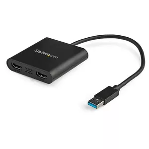 StarTech.com USB32HD2 USB grafiskais adapteris 3840 x 2160 pikseļi Melns