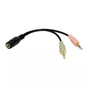 LogiLink CA0020 audio kabelis 0,15 m 3.5mm 2 x 3.5mm Melns