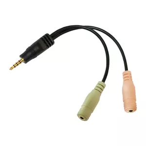LogiLink CA0021 audio kabelis 0,15 m 3.5mm 2 x 3.5mm Melns
