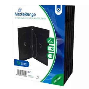 MediaRange BOX35-4 чехлы для оптических дисков Кейс для DVD дисков 4 диск (ов) Черный