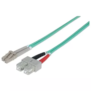 Intellinet 750158 optisko šķiedru kabelis 2 m LC SC OM3 Krāsa "Aqua"