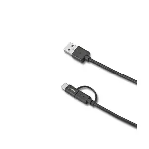 Celly USBCMICRO USB kabelis USB A USB C/Micro-USB B Melns