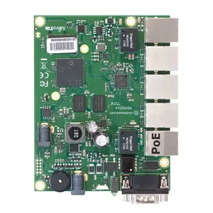 Mikrotik RB450Gx4 ar vadiem pievienojams rūteris Tīkls Gigabit Ethernet Zaļš