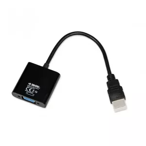 iBox IAHV01 video kabeļu aksesuārs HDMI Type A (Standard) VGA (D-Sub) Melns