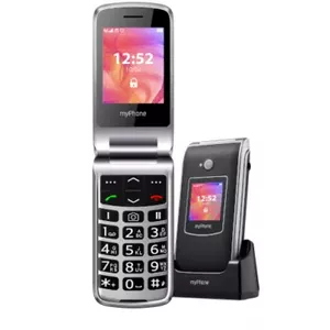 myPhone Rumba 2 6,1 cm (2.4") Melns, Sudrabs Gados vecāku cilvēku tālrunis