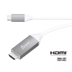 j5create JCC153G HDMI кабель 1,5 m HDMI Type C (Mini) HDMI Тип A (Стандарт) Серый, Белый