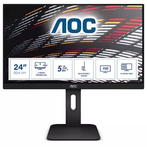 AOC P1 24P1 monitori 60,5 cm (23.8") 1920 x 1080 pikseļi Full HD LED Melns