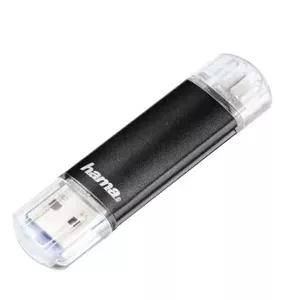 Hama Laeta Twin, 64GB USB zibatmiņa USB Type-A / Micro-USB 3.2 Gen 1 (3.1 Gen 1) Melns