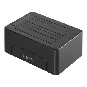 LogiLink QP0028 HDD/SSD dokstacija USB 3.2 Gen 2 (3.1 Gen 2) Type-C Melns