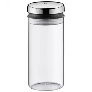 WMF 06.6161.6040 jar Oval Glass, Stainless steel Transparent
