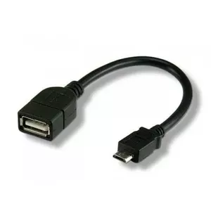 Techly 304963 USB kabelis 0,2 m USB 2.0 Micro-USB B USB A Melns