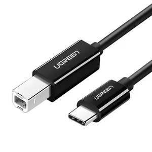 Кабель для принтера USB-C 2.0 - USB-B UGREEN US241, 1 м (черный)