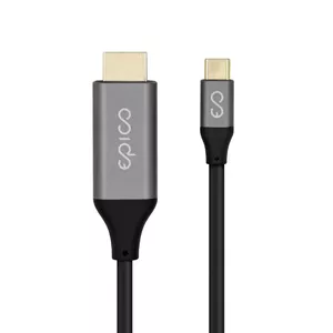Epico 9915101900026 kabeļu spraudņu pāreja USB - C HDMI Melns, Pelēks