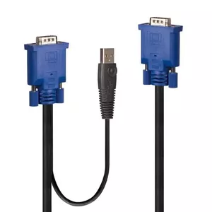 Lindy 32187 KVM кабель Черный, Синий 3 m