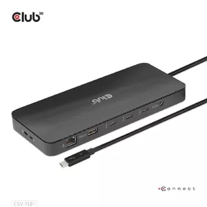 CLUB3D CSV-1581 док-станция для ноутбука Док-разъём Thunderbolt 4 Черный