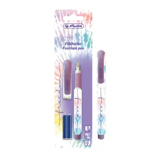 Herlitz New Batik Freedom fountain pen Cartridge filling system Purple, White 1 pc(s)