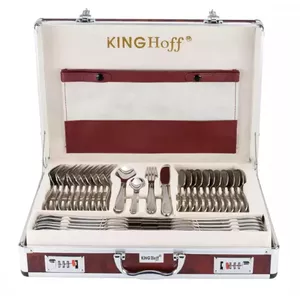 Cutlery in a suitcase set of 72 pieces, satin Kinghoff