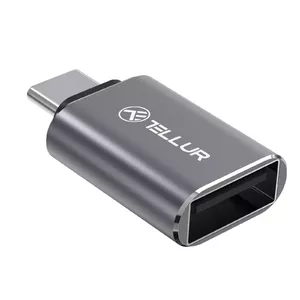 Tellur USB-C uz USB-A M/F adapteris 10Gbps, 3A, alumīnija sakausējums