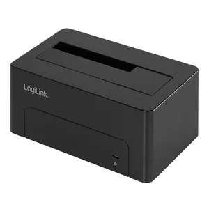 LogiLink QP0027 HDD/SSD dokstacija USB 3.2 Gen 2 (3.1 Gen 2) Type-C Melns