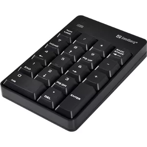 Sandberg Wireless Numeric Keypad 2 ciparu klaviatūra Piezīmjdators/PC RF Bezvadu Melns