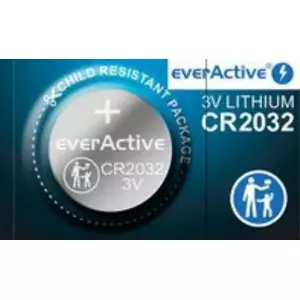 CR2032 baterija 3V everActive litija - 1 gb. bez iepakojuma (25gb. industriālais iep.)
