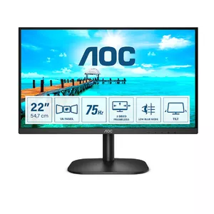 AOC B2 22B2H/EU LED display 54,6 cm (21.5") 1920 x 1080 pikseļi Full HD Melns