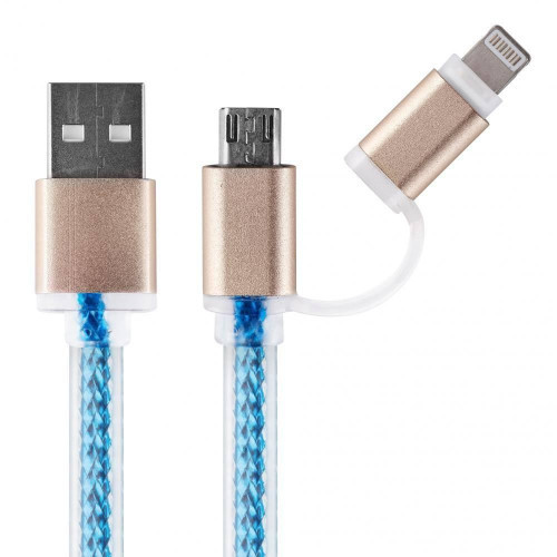 CABLE USB LUMINOUS microUSB/Iph 6 -1m