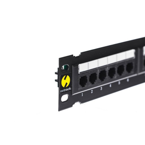 Netrack wall-mount patchpanel 10'' 12 ports cat. 5e UTP LSA, with bracket